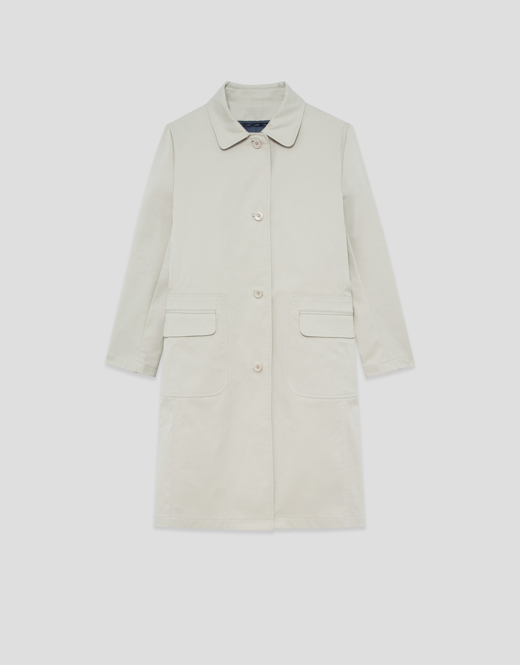 Gabardina cuello camisero crudo - Mujer | Roberto Verino