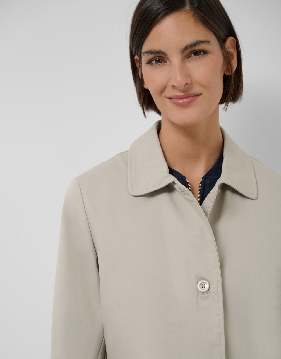 Raw shirt collar trench coat - Mujer - AW2026 | Roberto Verino