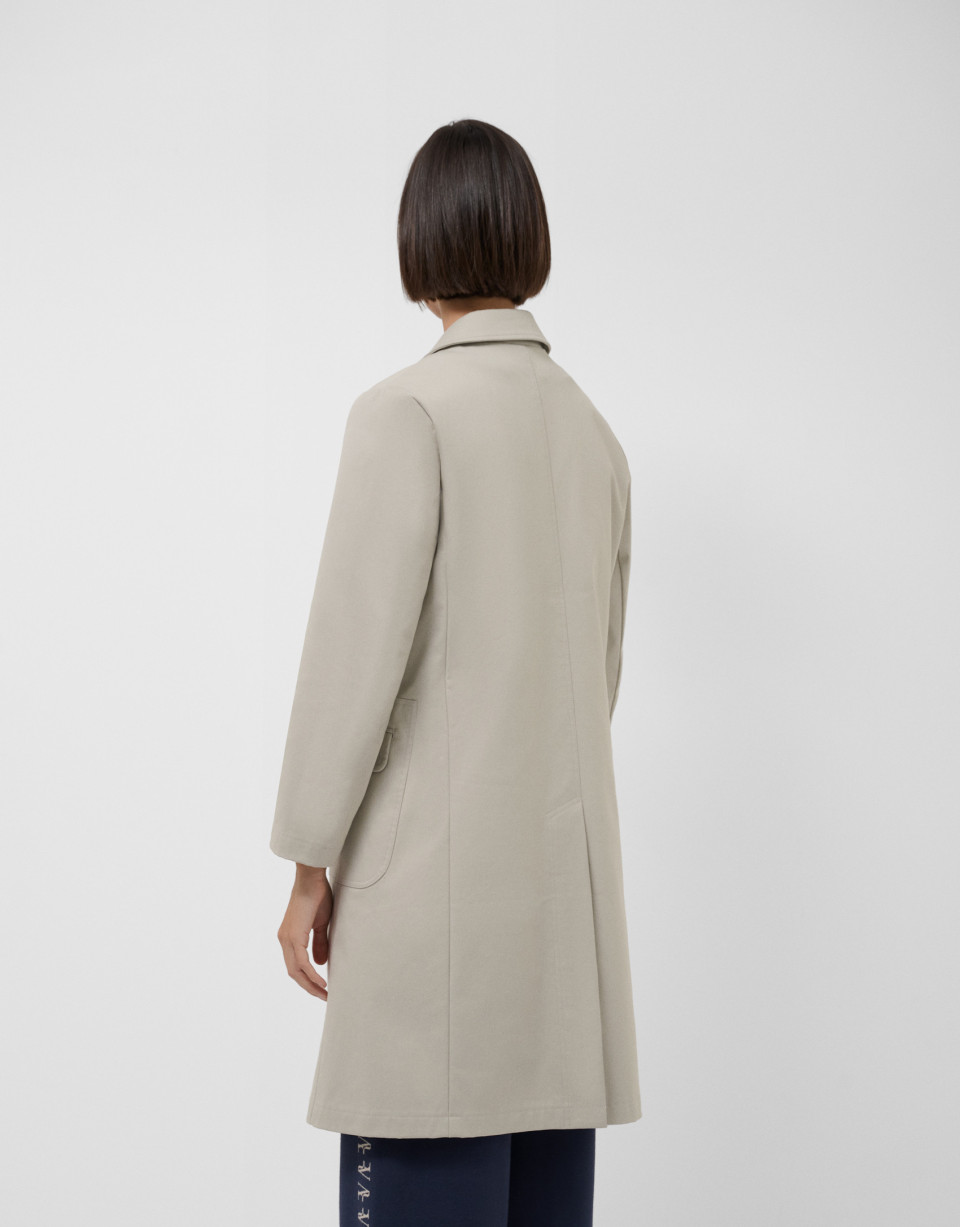 Raw shirt collar trench coat - Mujer - AW2026 | Roberto Verino