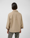 Beige and checkered double-sided cotton ... | Roberto Verino