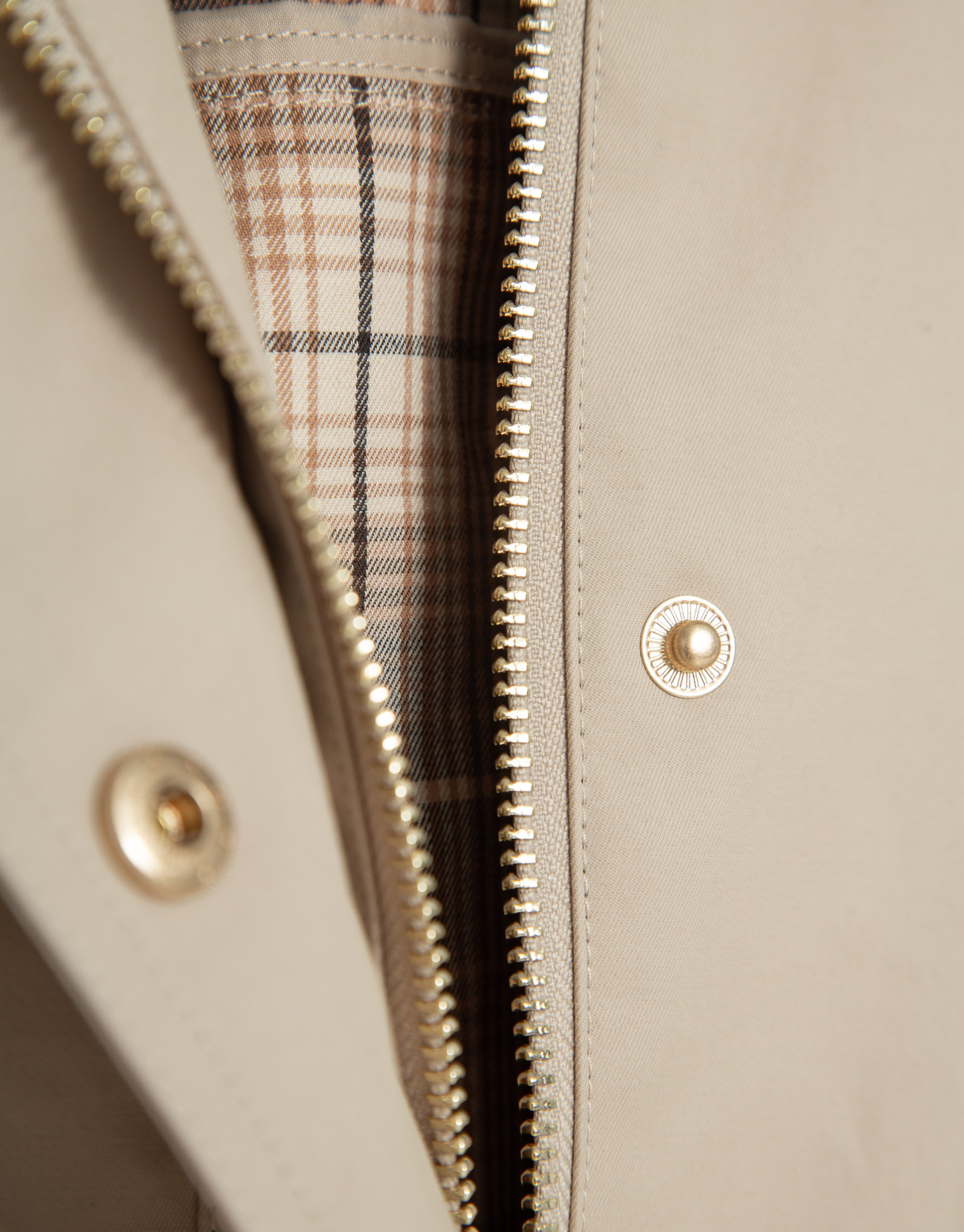Abrigo gabardina algodón doble faz beige y ... | Roberto Verino