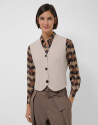 Chaleco punto medio beige - Mujer - OI2026 | Roberto Verino