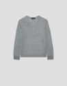 Gray fine knit V-neck sweater - Mujer - AW2026 | Roberto Verino