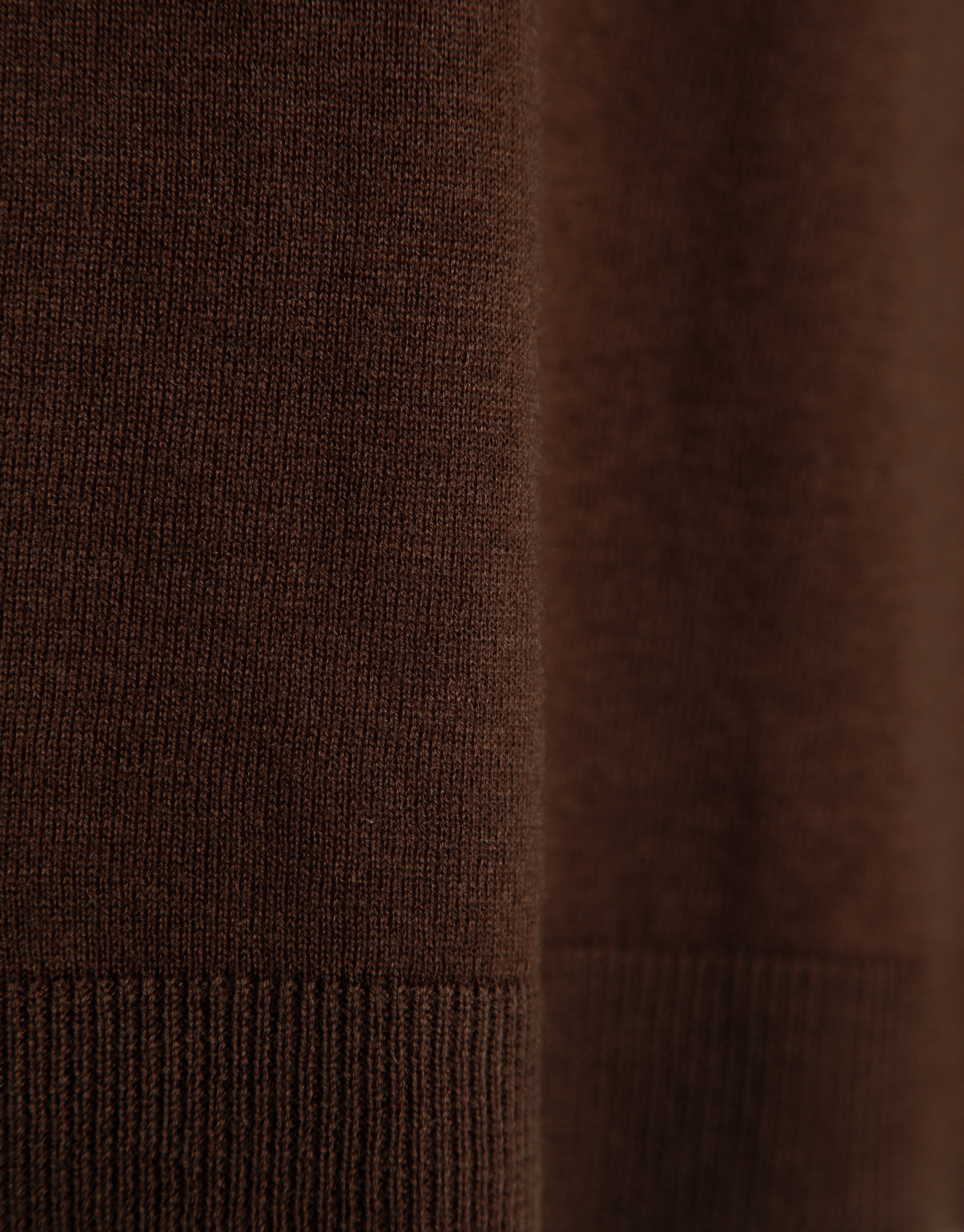 Brown knitted round neck sweater - Mujer | Roberto Verino