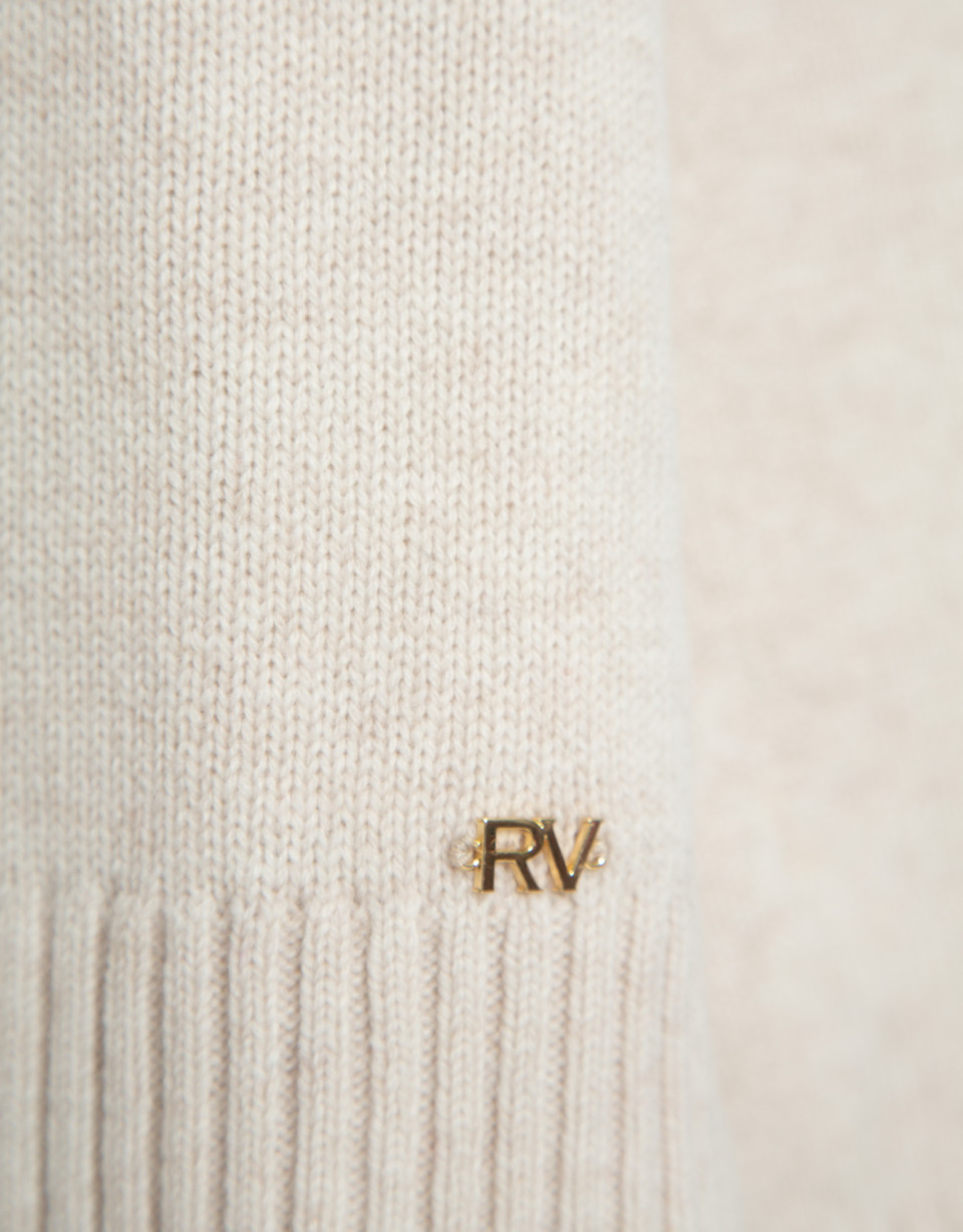 Jersey punto cuello subido oversize crudo | Roberto Verino