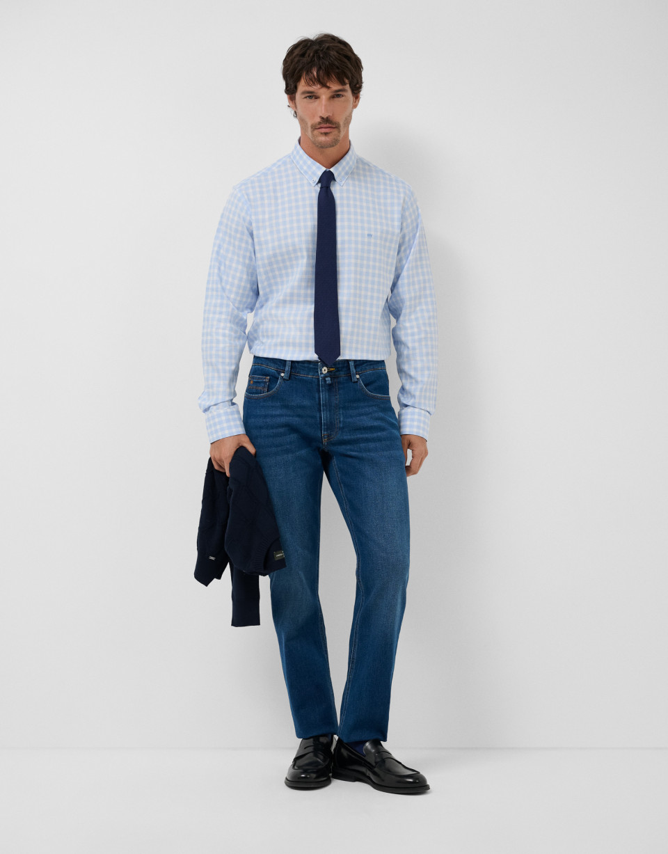 Men's regular medium blue denim pants - Hombre | Roberto Verino