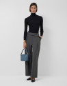 Black high-neck cable knit sweater - Mujer | Roberto Verino