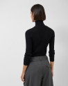 Black high-neck cable knit sweater - Mujer | Roberto Verino