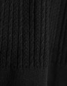 Black high-neck cable knit sweater - Mujer | Roberto Verino