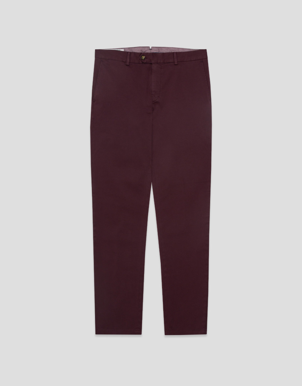 Cherry tinted chinos - Hombre - AW2026 | Roberto Verino