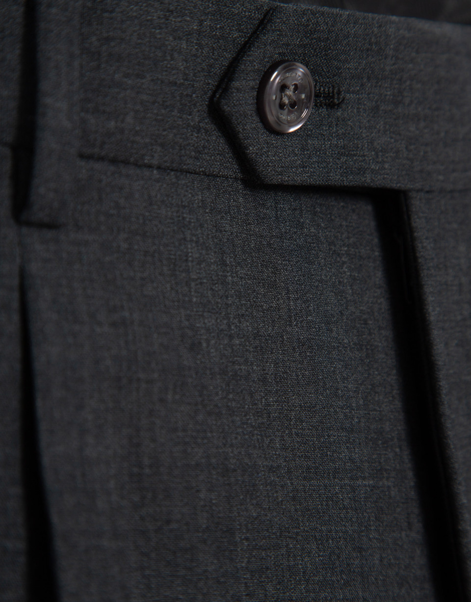 Pantalón vestir gris con vuelta bajo - Hombre | Roberto Verino