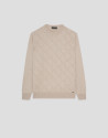 Sand embossed rhombus sweater - Hombre - AW2026 | Roberto Verino
