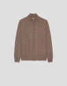 Cable-knit mink jacket with zipper - Hombre | Roberto Verino
