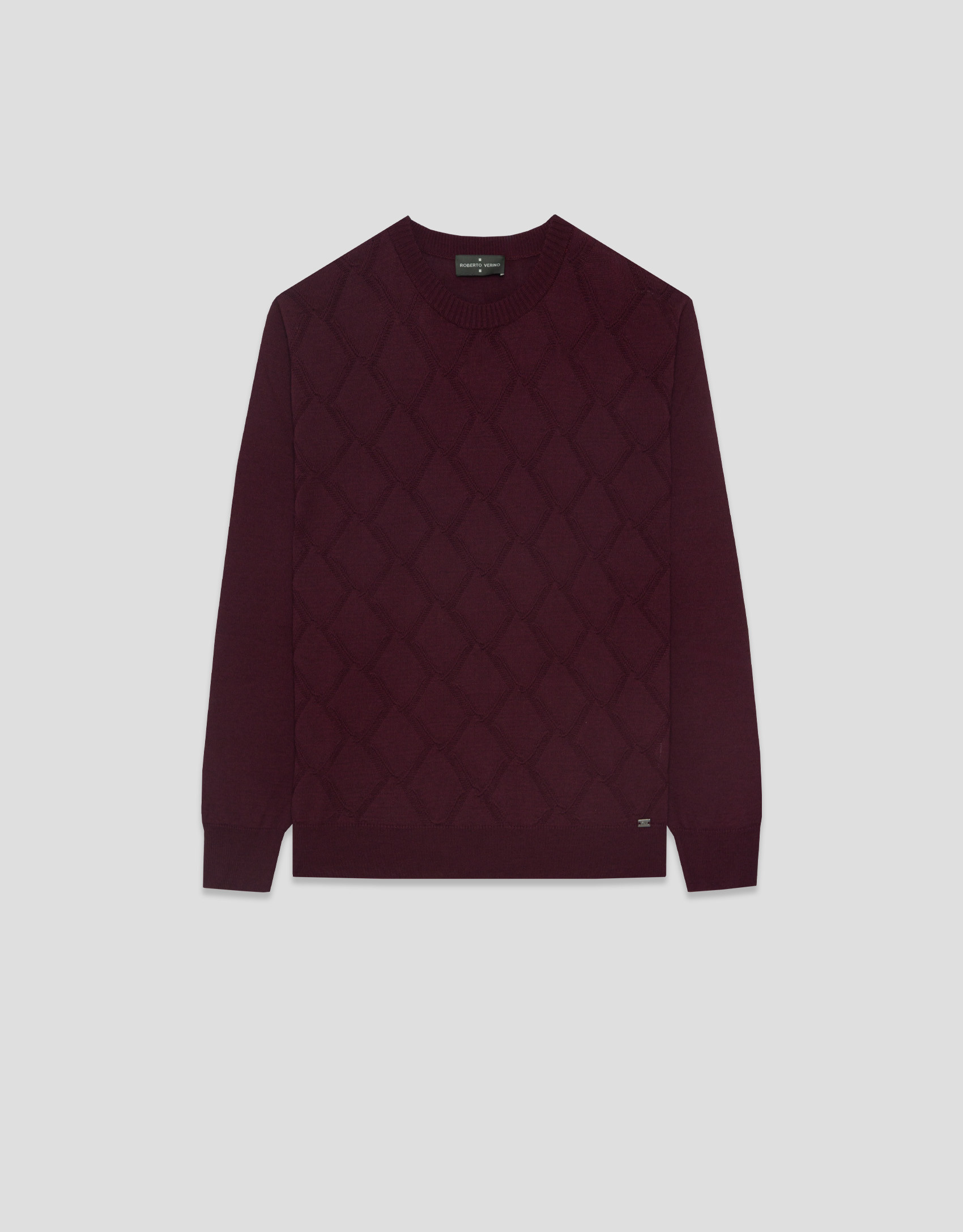 Cherry embossed rhombus sweater - Hombre | Roberto Verino