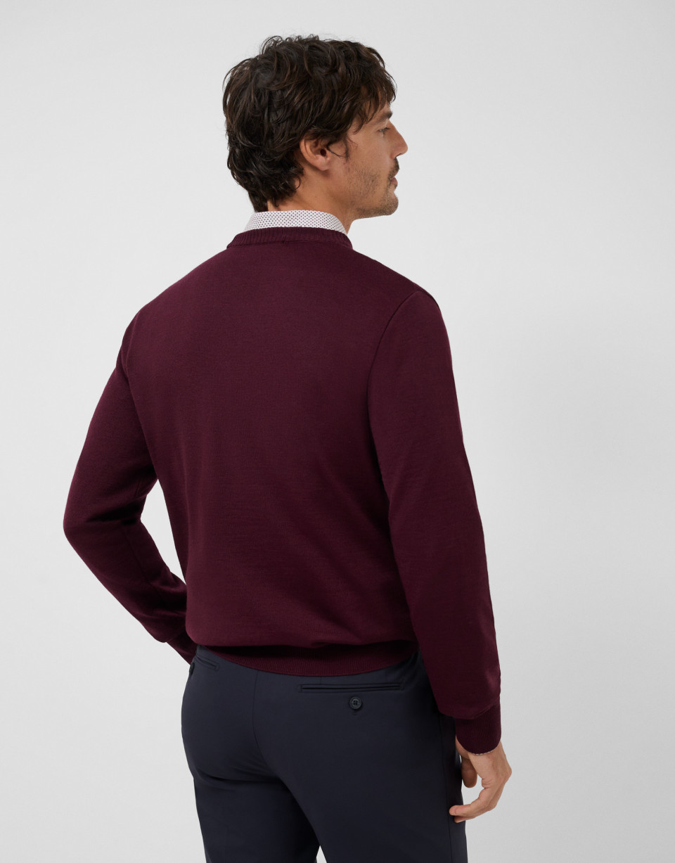 Jersey rombos relieve cereza - Hombre - OI2026 | Roberto Verino