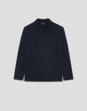 Navy buttoned knit overshirt - Hombre - AW2026 | Roberto Verino