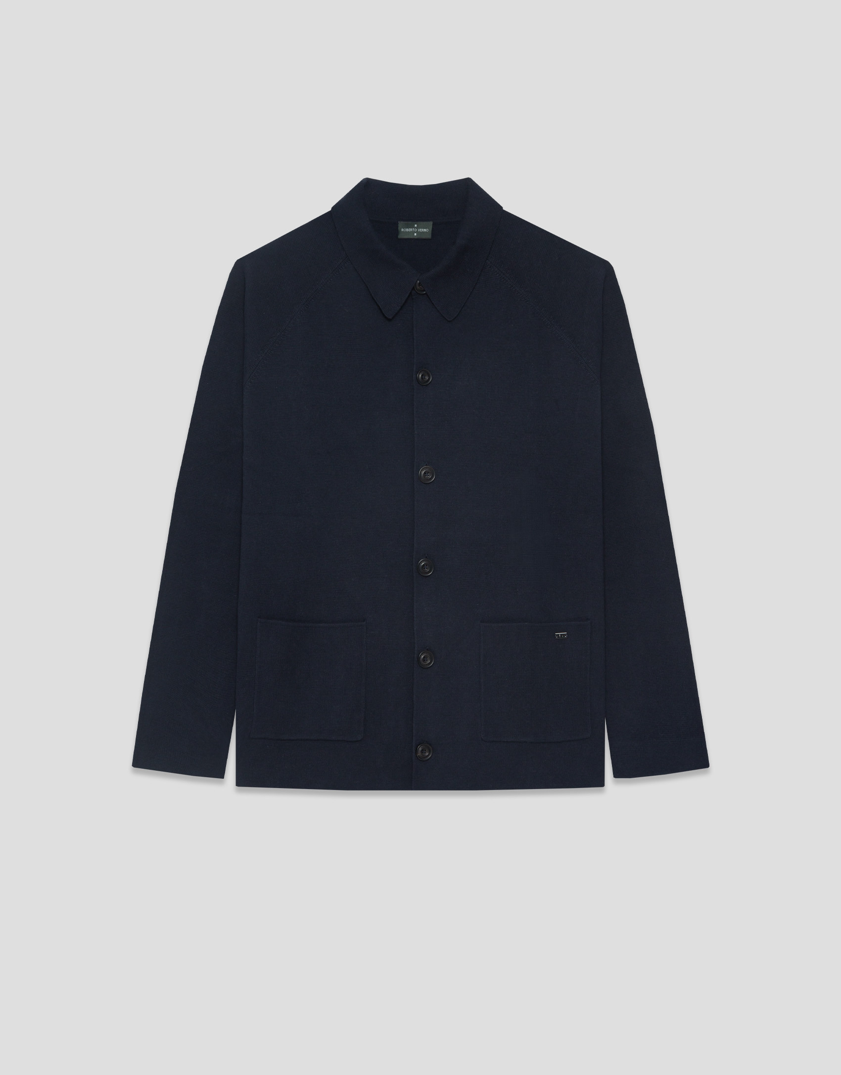 Sobrecamisa punto botones marino - Hombre | Roberto Verino