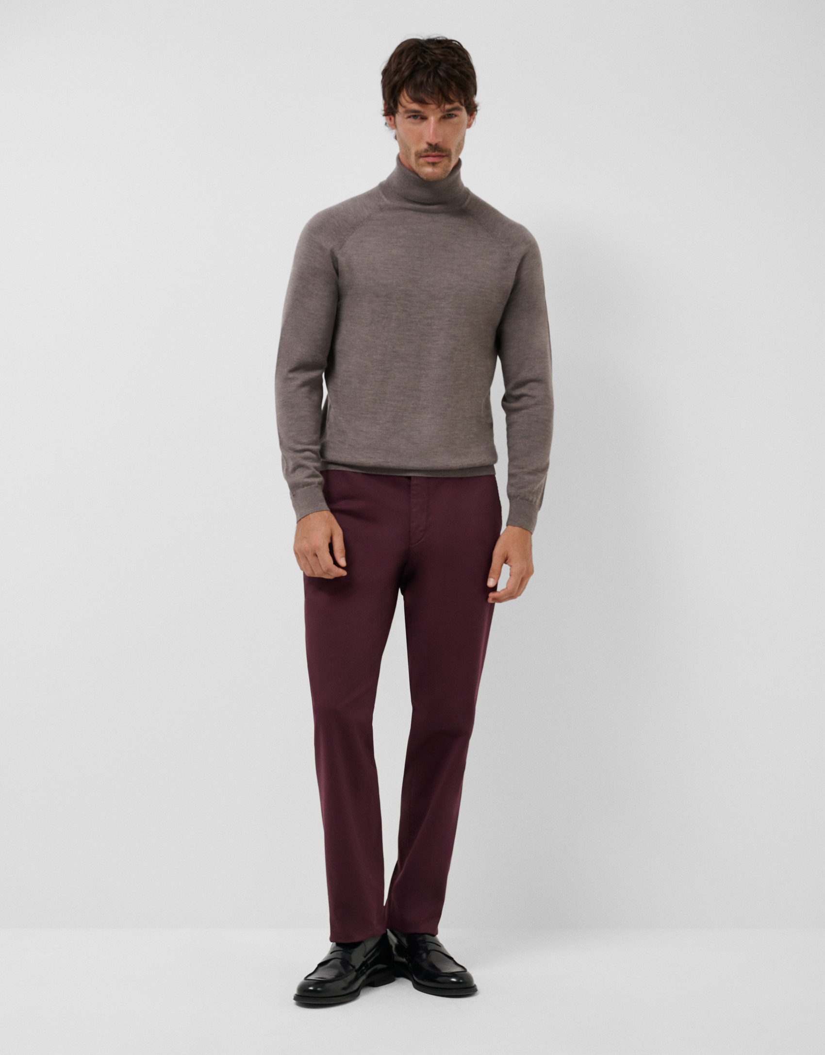 Mink wool turtleneck sweater - Hombre - AW2026 | Roberto Verino