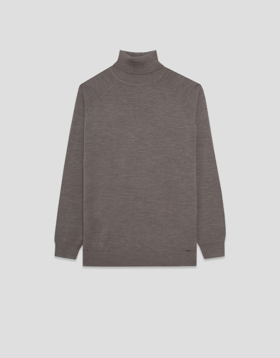 Mink wool turtleneck sweater - Hombre - AW2026 | Roberto Verino