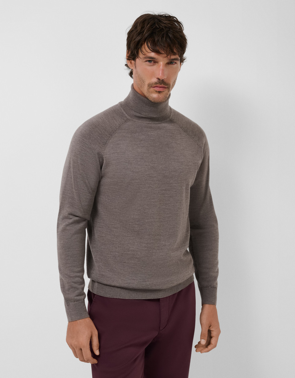 Jersey cuello cisne lana visón - Hombre | Roberto Verino