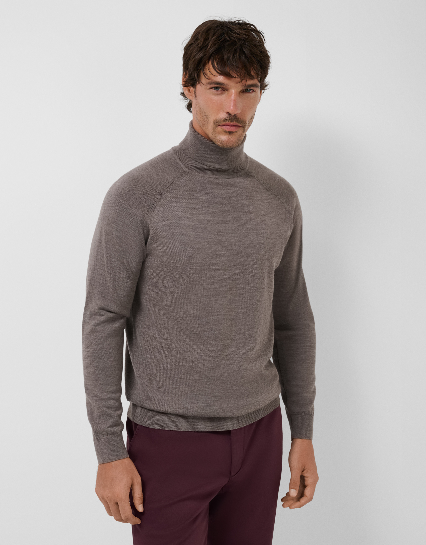 Mink wool turtleneck sweater - Hombre - AW2026 | Roberto Verino