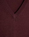 Jersey cuello pico color cereza - Hombre | Roberto Verino