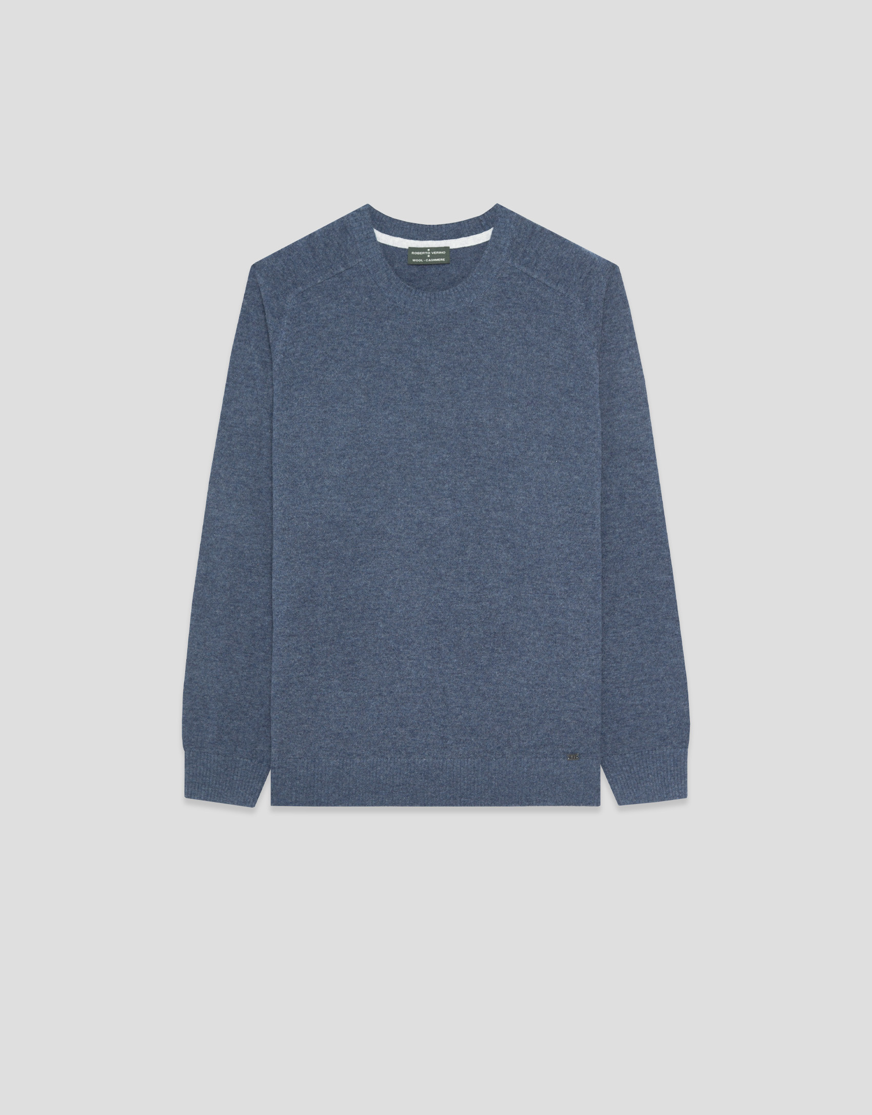 Jersey lana/cashmere azul medio - Hombre | Roberto Verino