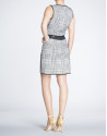 Vestido recto sisas estampado Vichy.