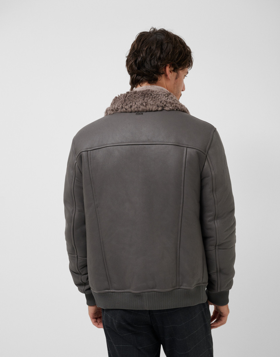 Gray double-sided jacket - Hombre - AW2026 | Roberto Verino