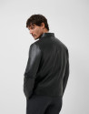 Cazadora piel negra cuello camisero - Hombre | Roberto Verino