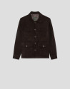 Brown suede safari jacket - Hombre - AW2026 | Roberto Verino