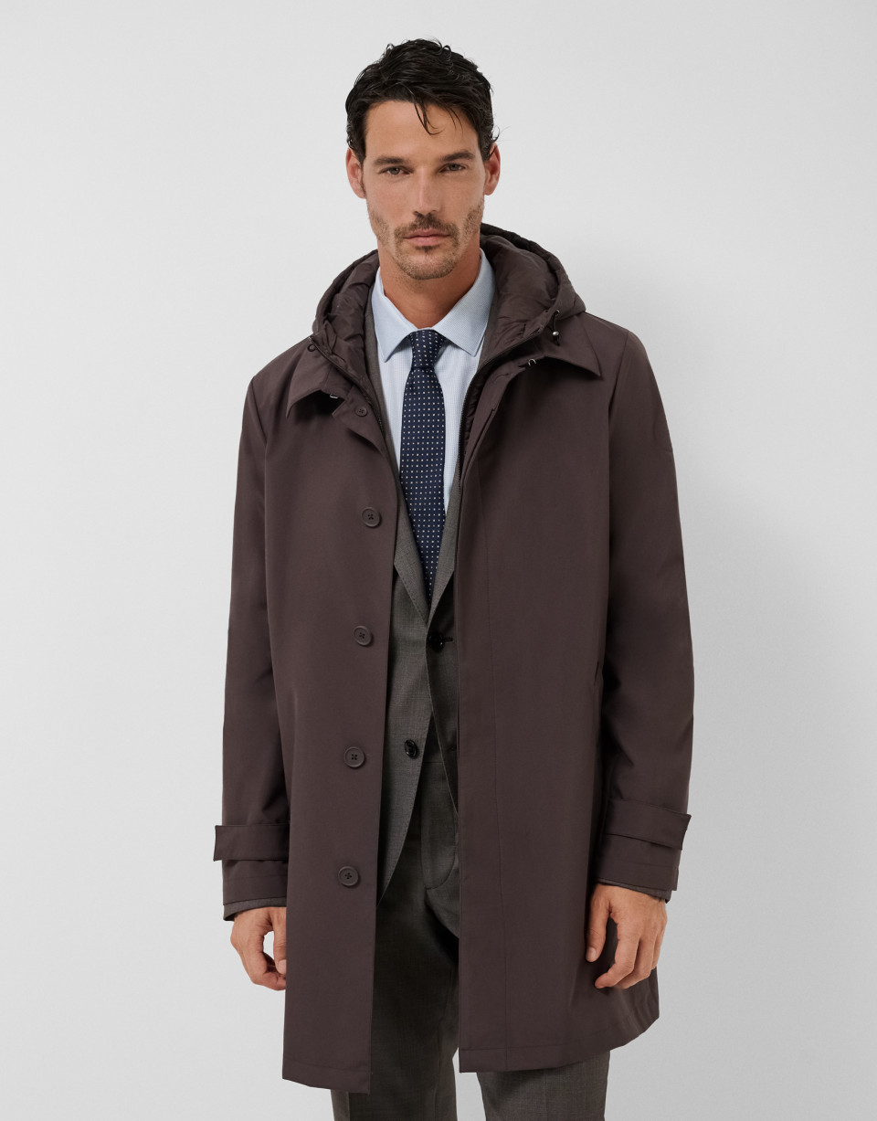 Gabardina con pechera desmontable técnica ... | Roberto Verino