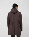Brown trench coat with removable technical bib | Roberto Verino