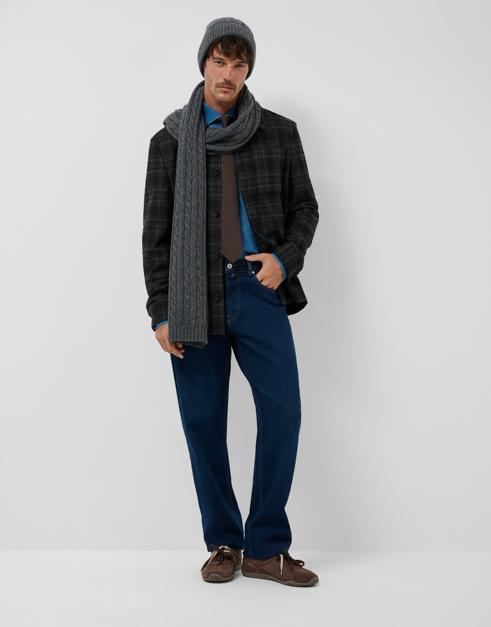 Checkered overshirt - Hombre - AW2026 | Roberto Verino