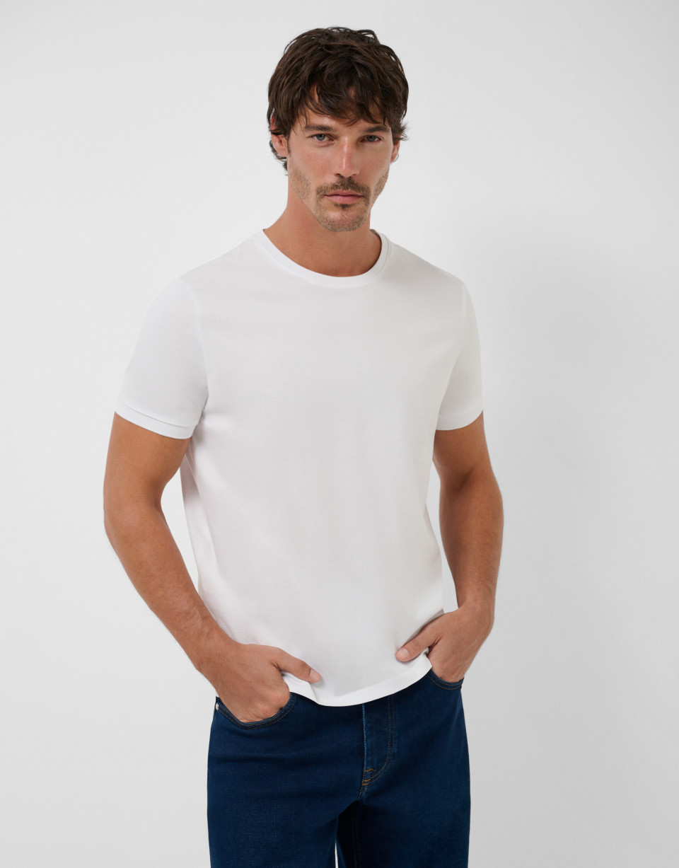 Camiseta mercerizada blanca - Hombre - PV2026 | Roberto Verino