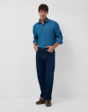 Camisa sport regular vaquera azul - Hombre | Roberto Verino