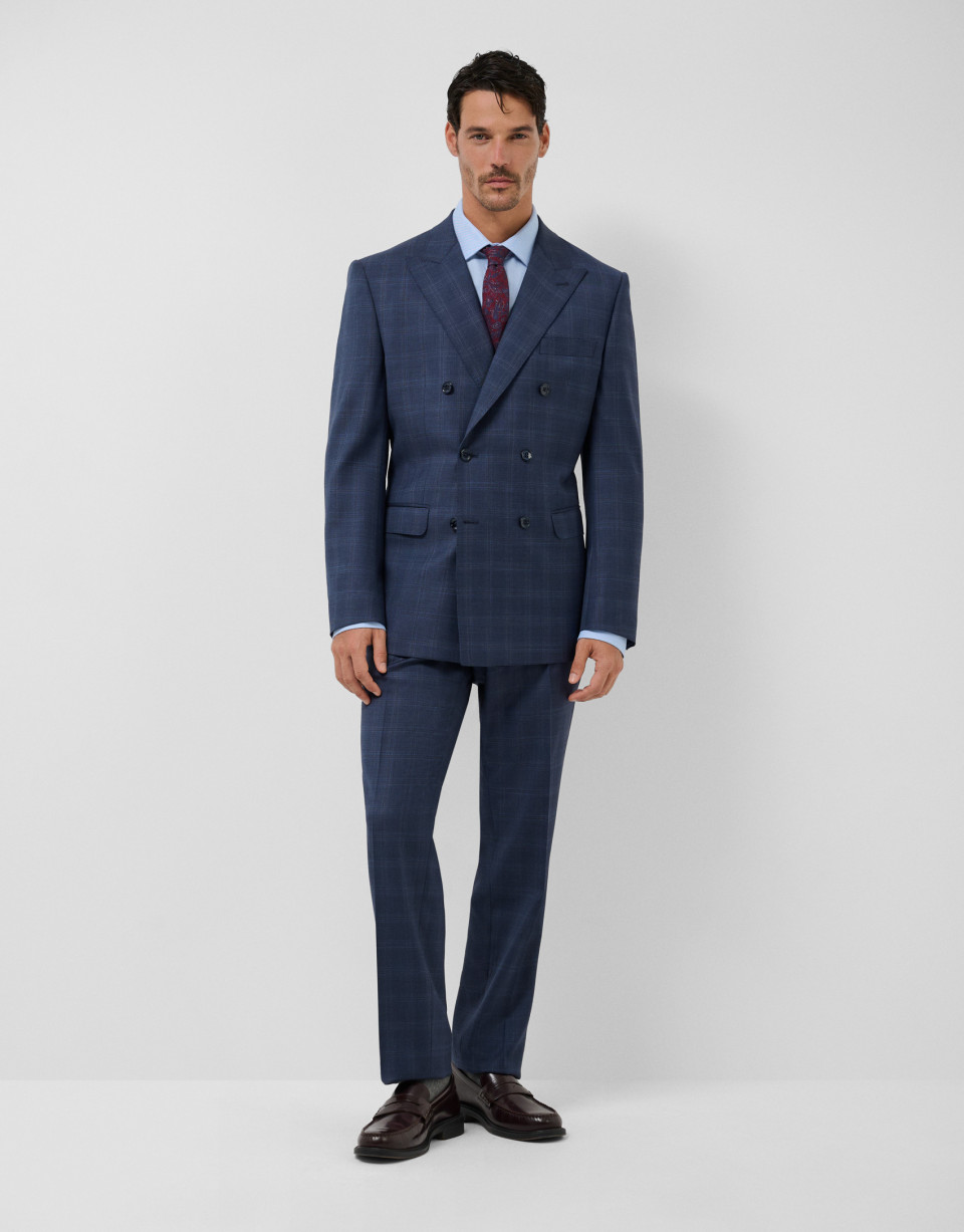 Traje Drop 6 cuadros azules - Hombre - OI2026 | Roberto Verino