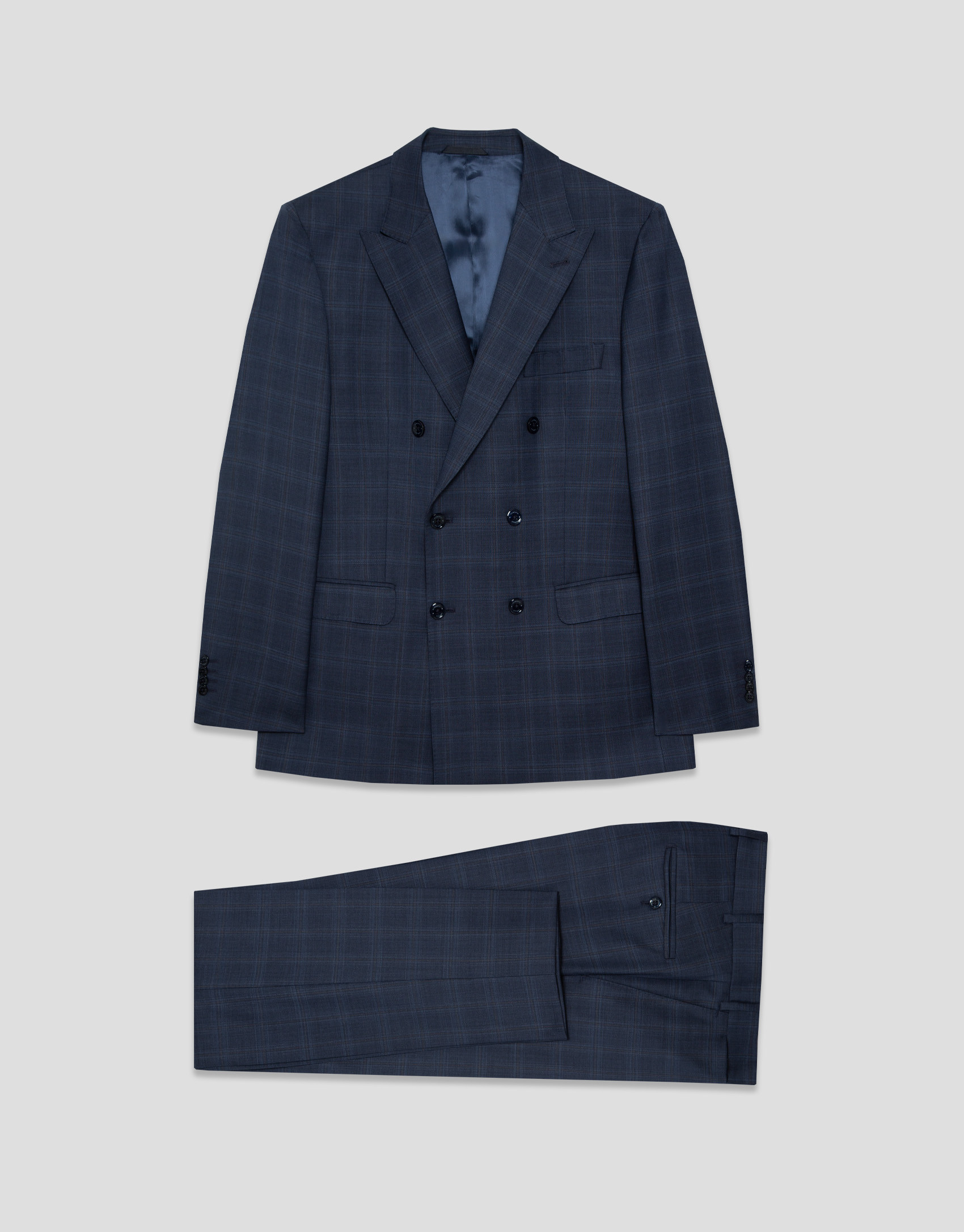 Drop 6 blue check suit - Hombre - AW2026 | Roberto Verino