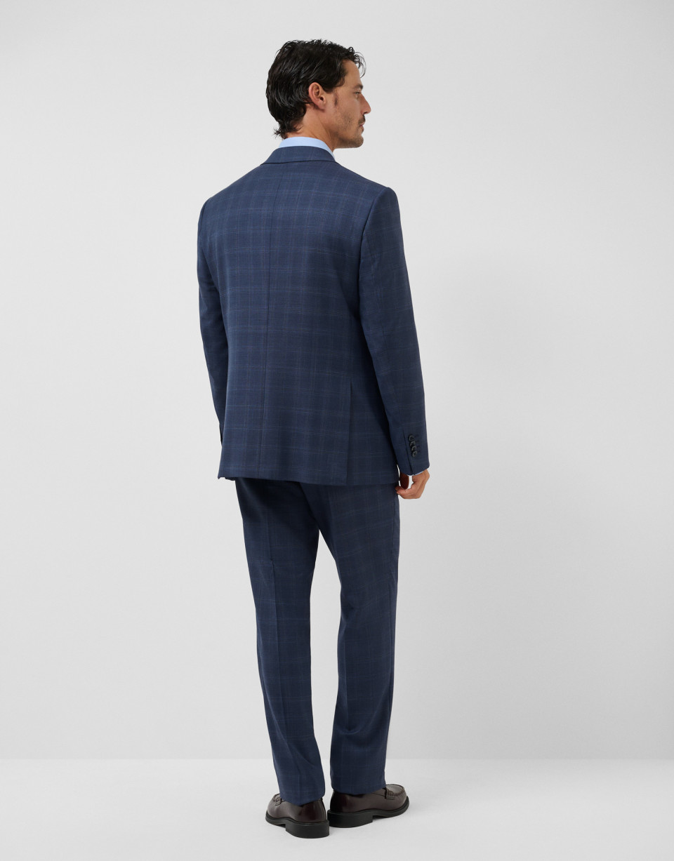 Traje Drop 6 cuadros azules - Hombre - OI2026 | Roberto Verino