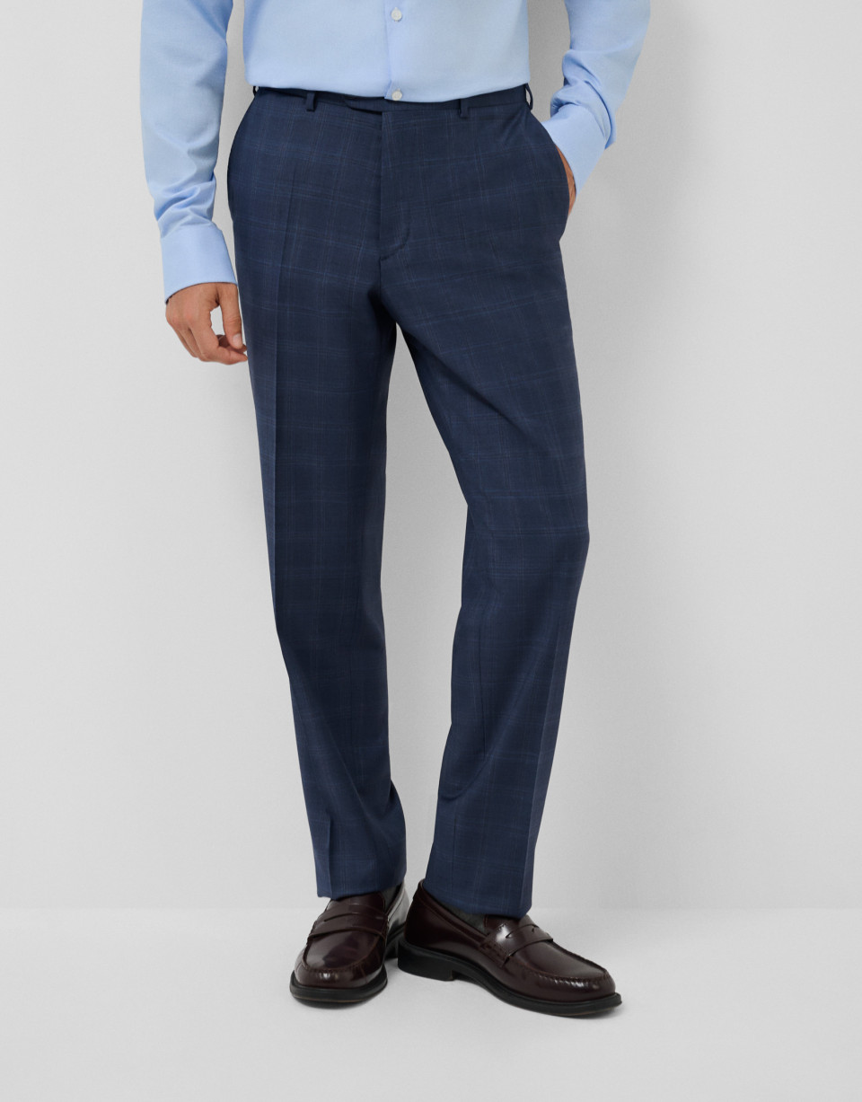 Traje Drop 6 cuadros azules - Hombre - OI2026 | Roberto Verino
