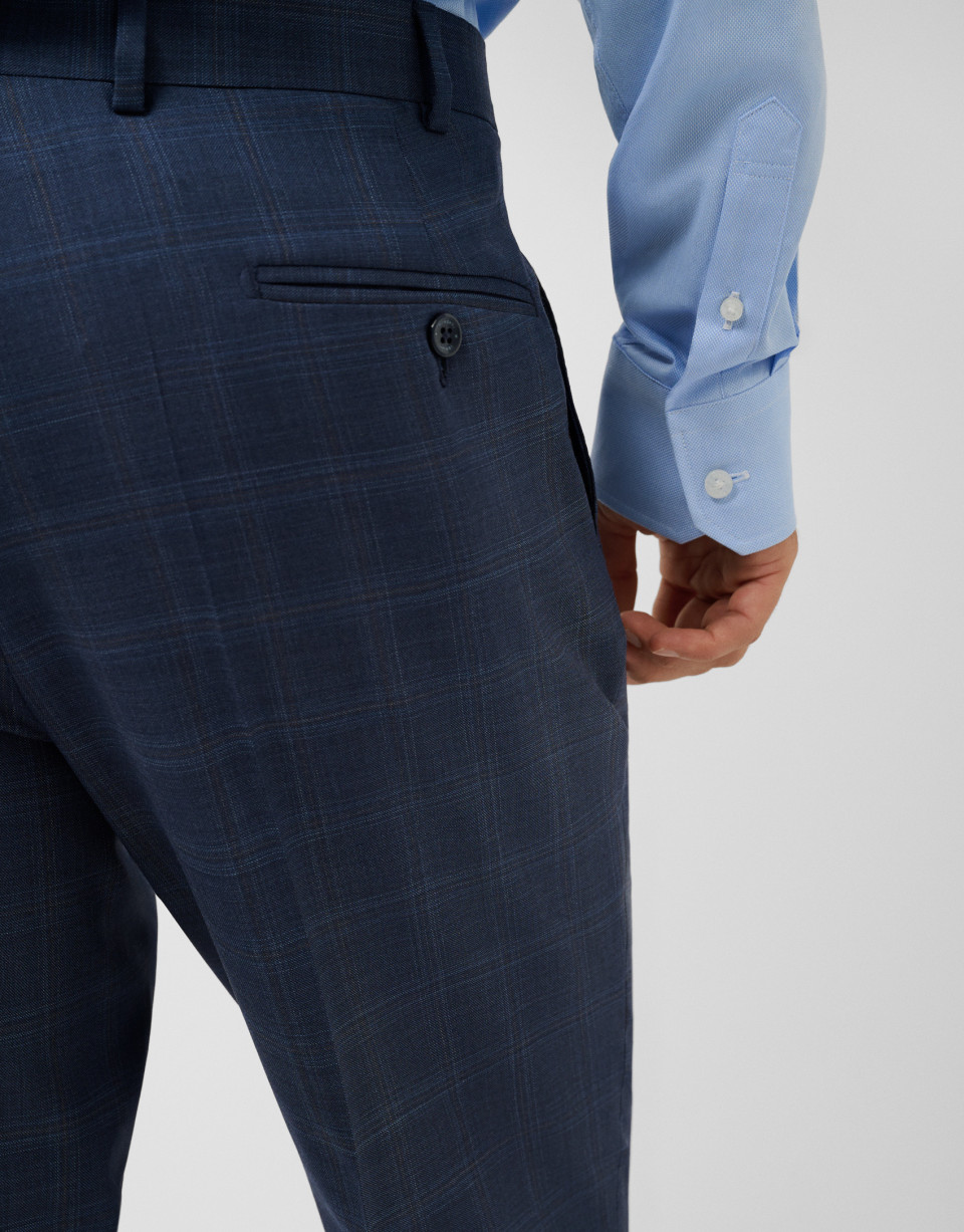 Traje Drop 6 cuadros azules - Hombre - OI2026 | Roberto Verino