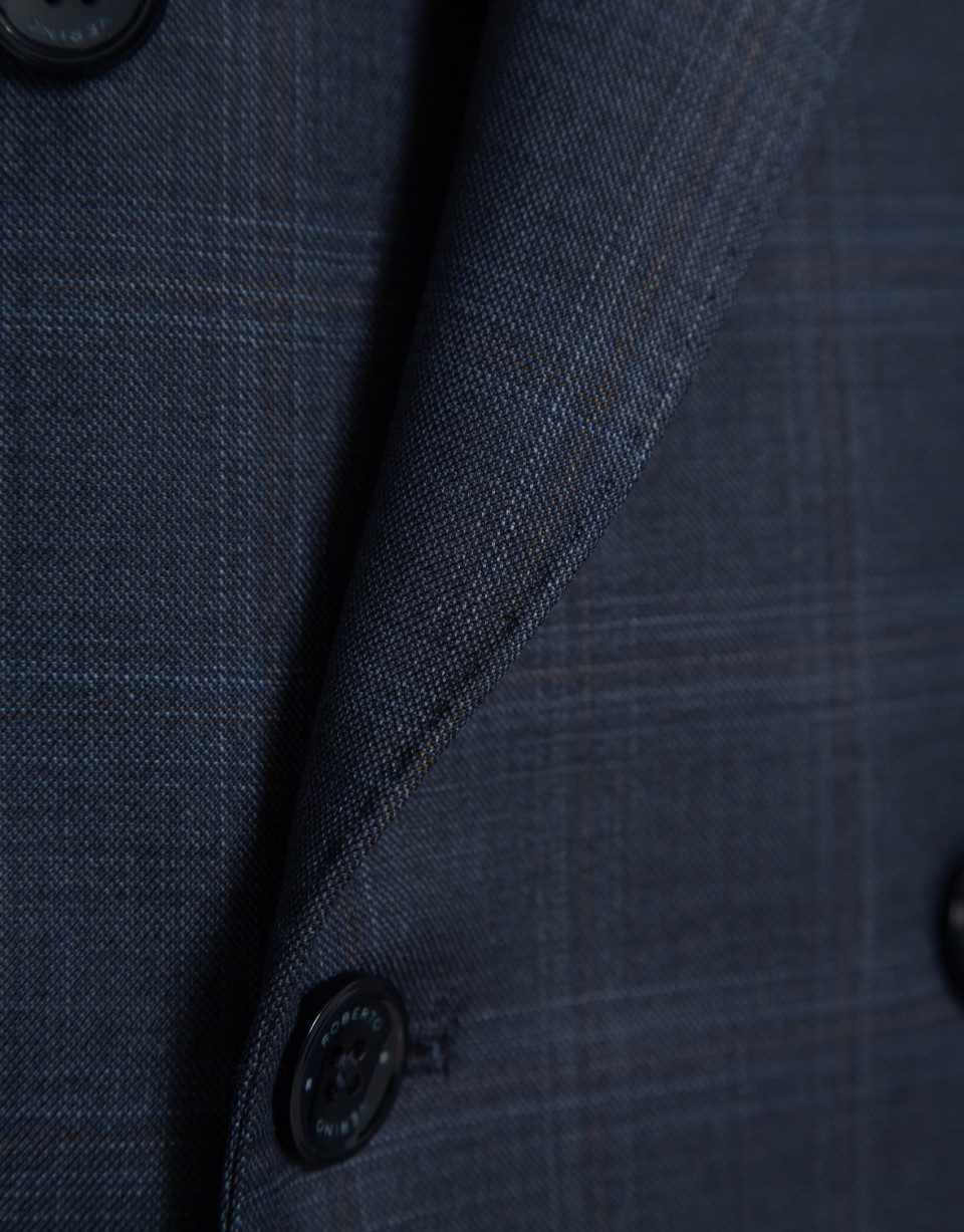 Traje Drop 6 cuadros azules - Hombre - OI2026 | Roberto Verino