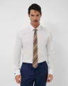 Camisa vestir slim blanca puño gemelo - Hombre | Roberto Verino
