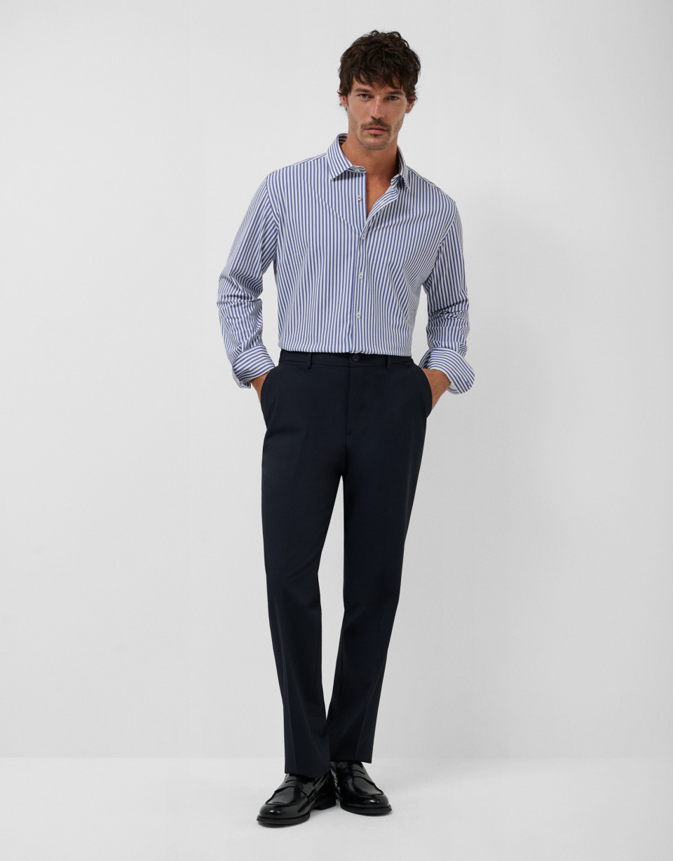 Camisa sport regular rayas azul - Hombre | Roberto Verino