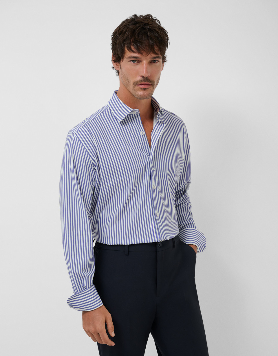 Camisa sport regular rayas azul - Hombre | Roberto Verino