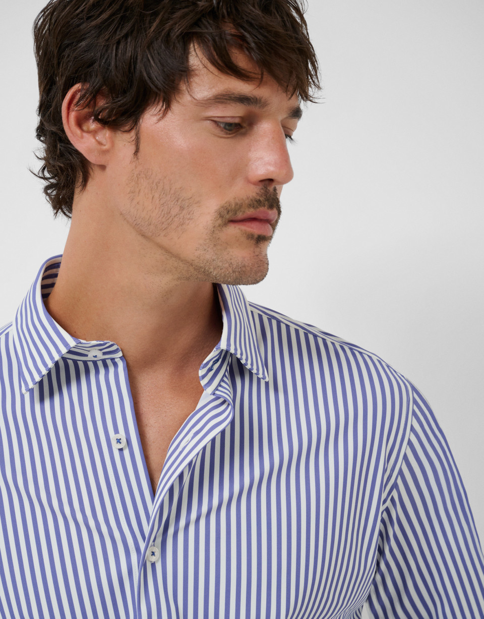 Camisa sport regular rayas azul - Hombre | Roberto Verino