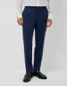Half canvas slim fit fake plain blue suit | Roberto Verino