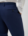 Traje half canvas slim fit falso liso azul | Roberto Verino