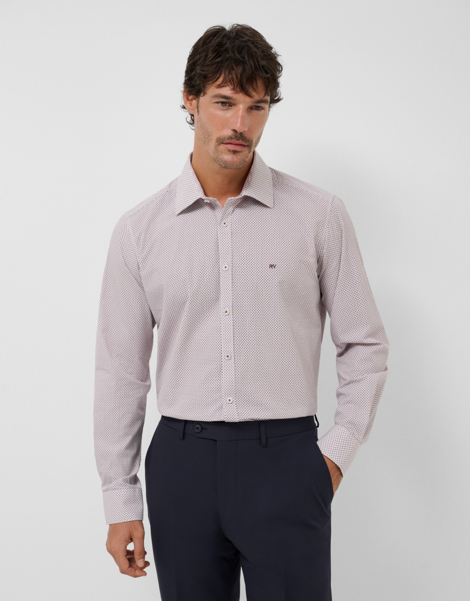 Camisa sport regular estampado geométrico ... | Roberto Verino