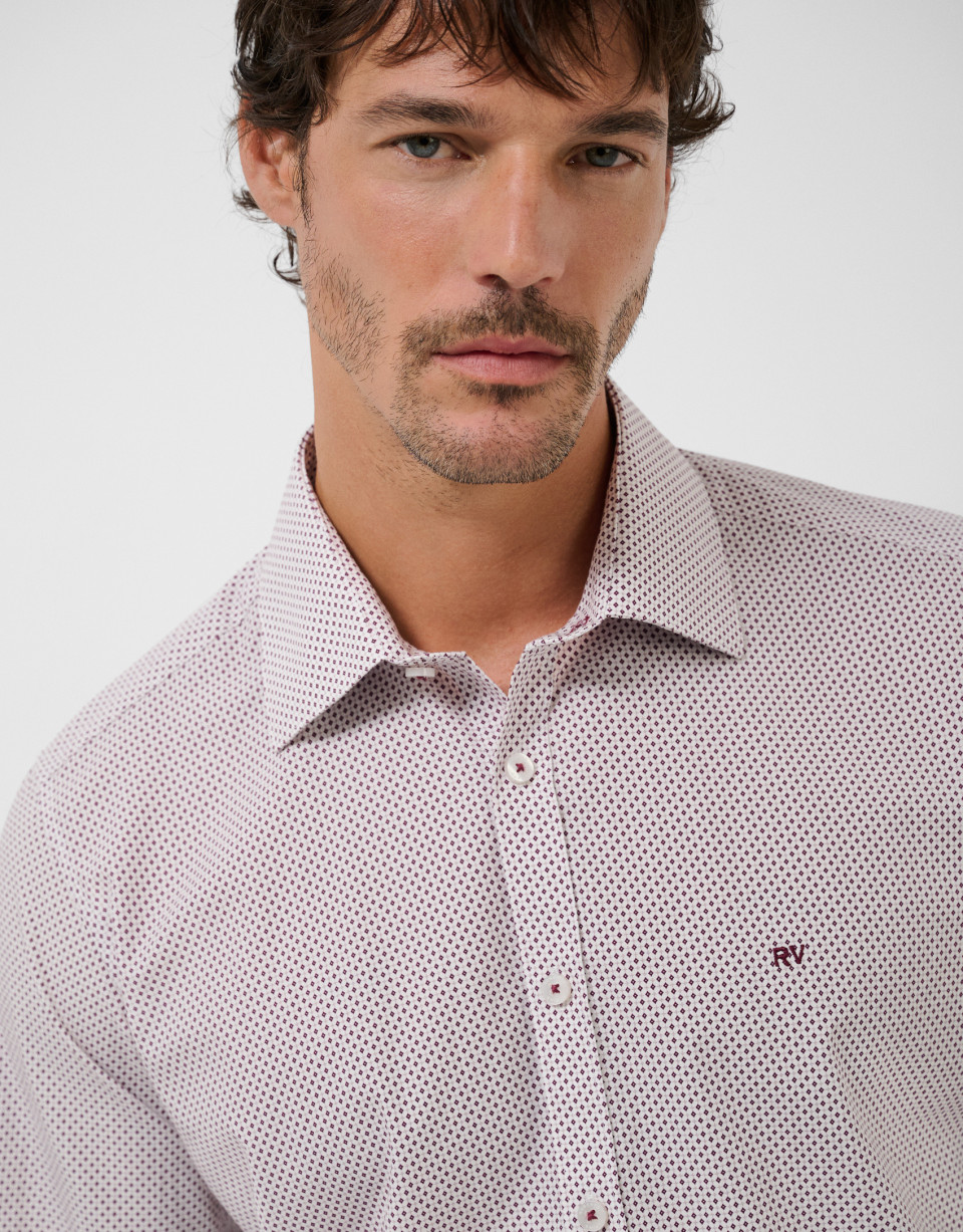 Camisa sport regular estampado geométrico ... | Roberto Verino